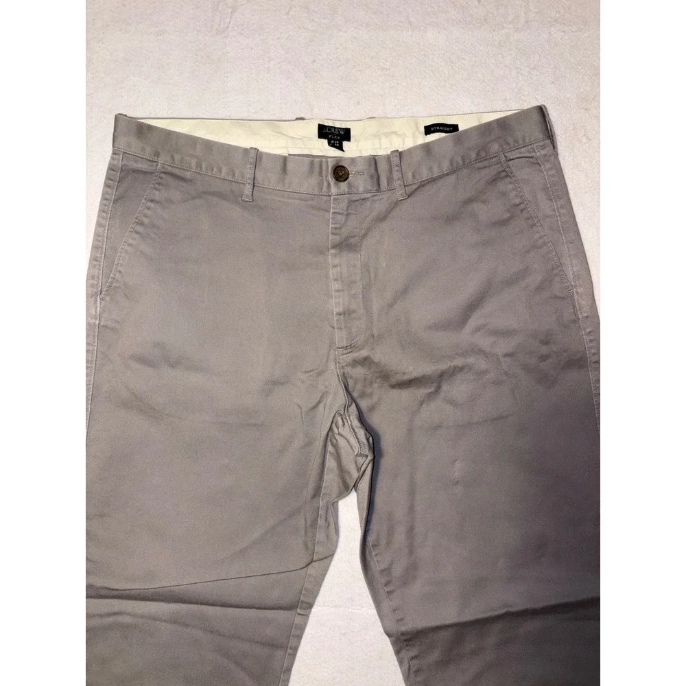 J Crew Flex Straight Fit Chino Pants Gray Mens W36 L30‎ Cotton Blend